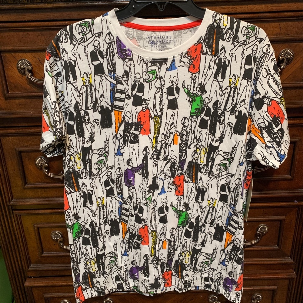 Straight Faded White printed shirt - Medium